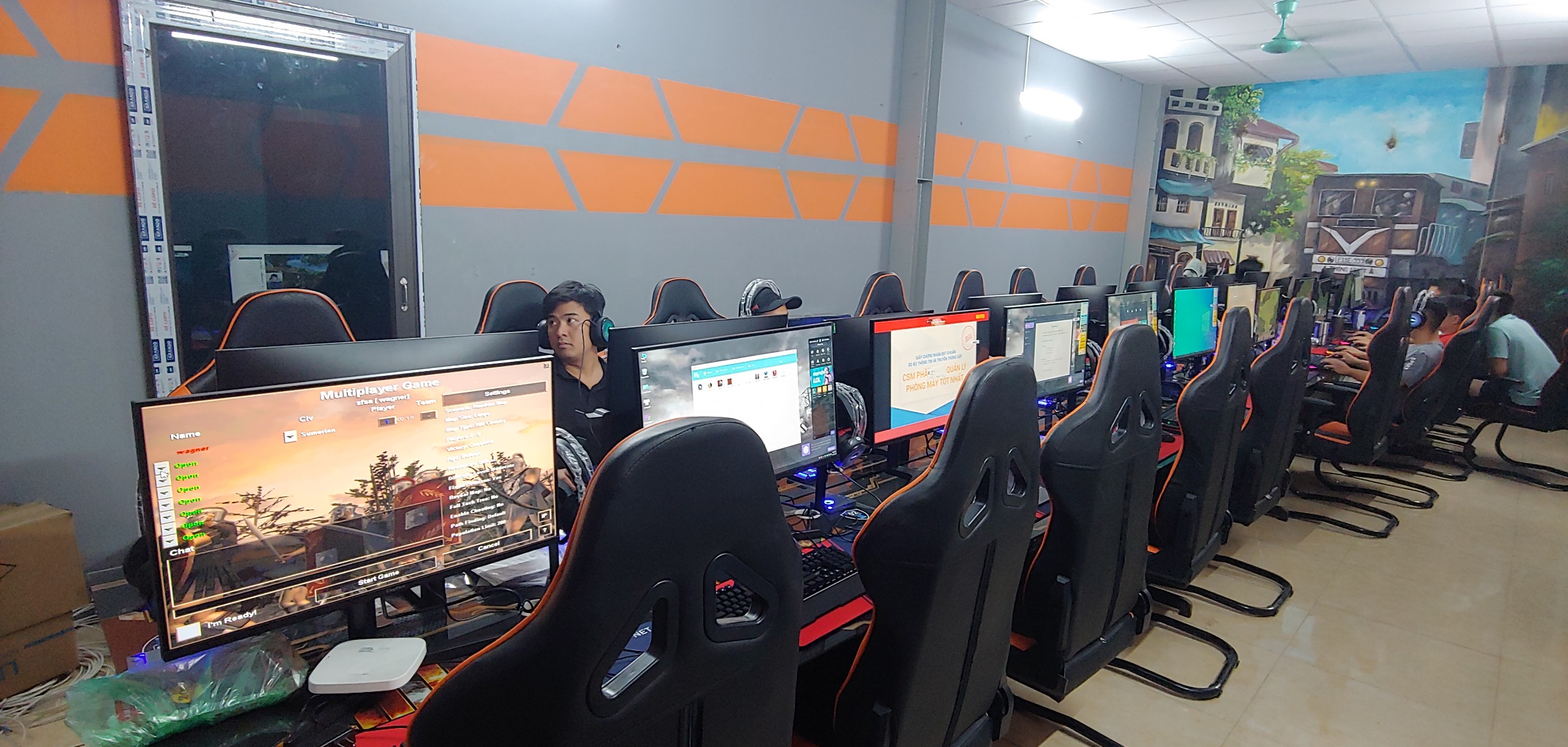 Thi công lắp đặt Cao Lầu Gaming 38 máy tại Thanh Trì Hà Nội